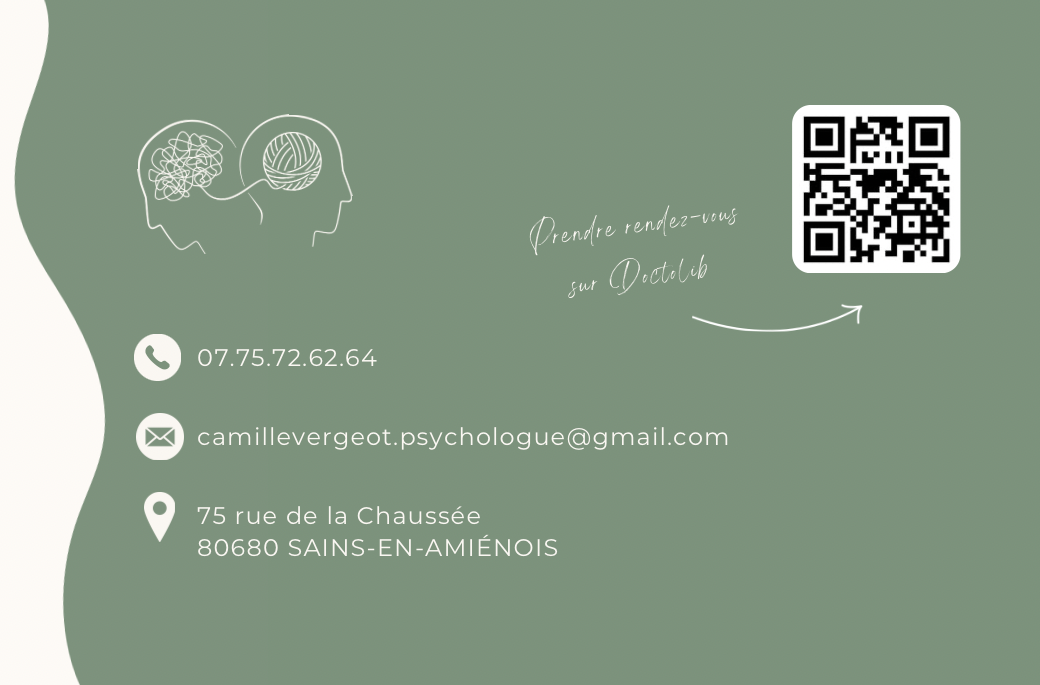 Carte de visite Camille Vergeot - vert sauge